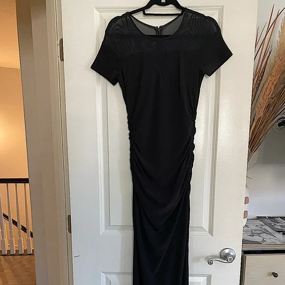chinese dress ladies LAUNDRY by Shelli Segal Girls Black & Silver Cotton Dress Sizes 4-7 – llbd  shop main image 0